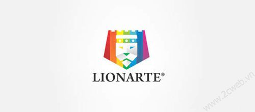 Thiết kế logo biểu tượng sư tử qua các thương hiệu nổi tiếng - 2Cweb - Lion arte logo