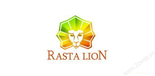 Thiết kế logo biểu tượng sư tử qua các thương hiệu nổi tiếng - 2Cweb - Rasta lion logo
