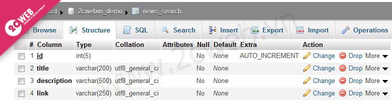 Tìm Kiếm Dữ Liệu Với PHP Kết Hợp Ajax jQuery - 01 - 2Cwebvn