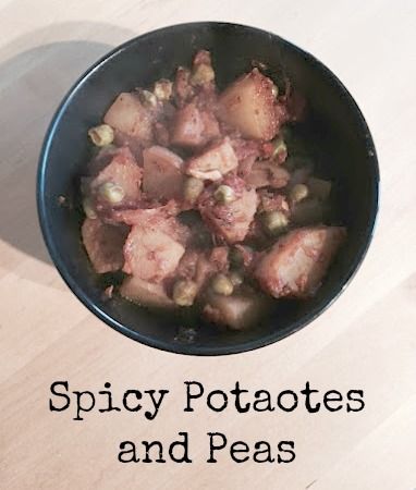 spicy potatoes and peas