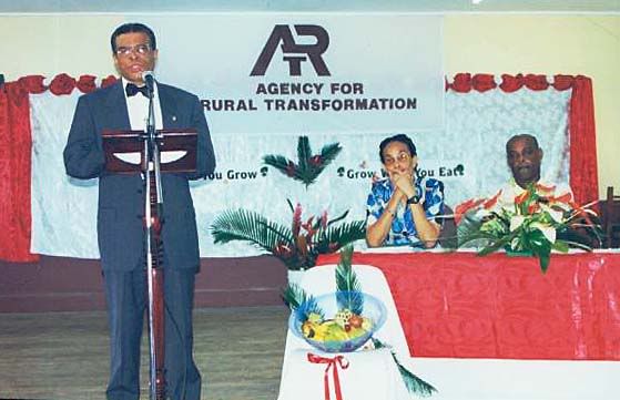 George Brizan Speaking Before ART