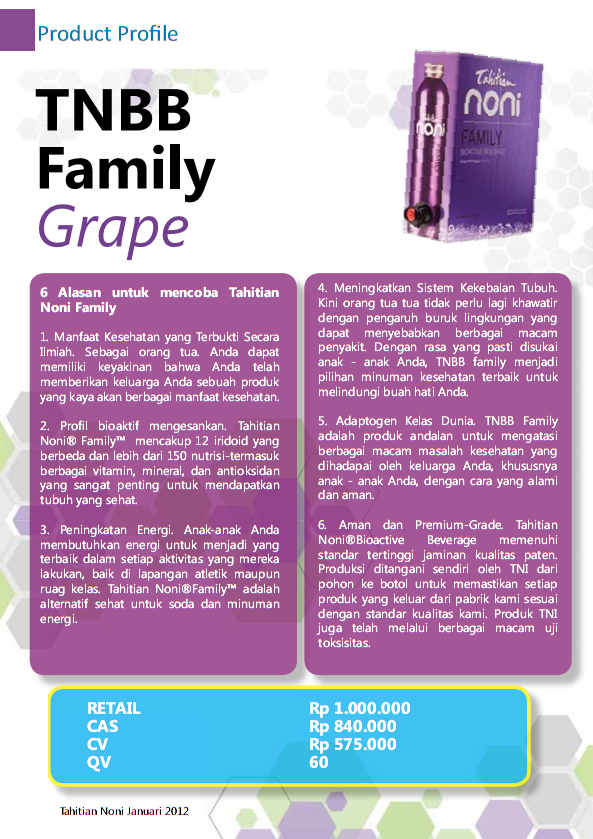 Tahitian Noni Family Grape