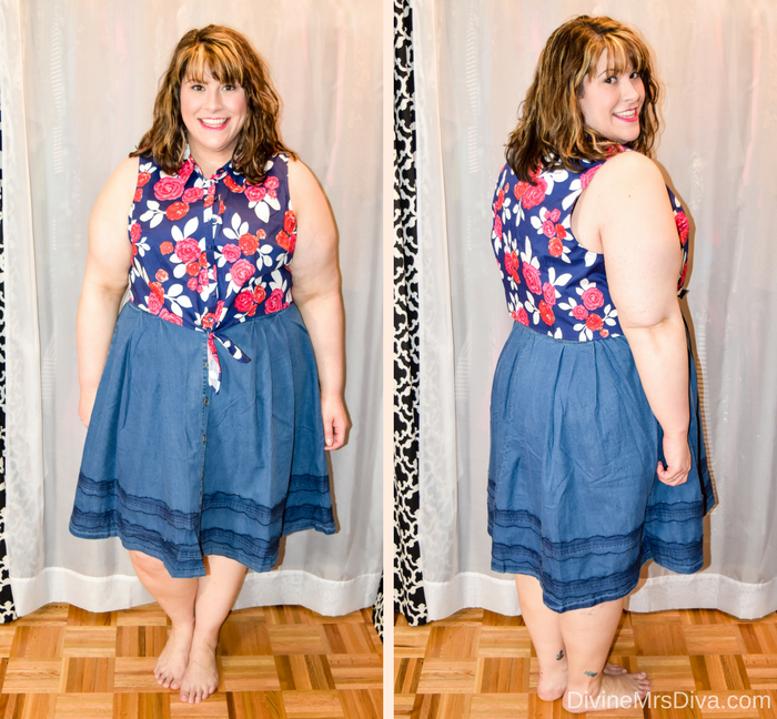 In today's post Hailey reviews a variety of clothing from recent purchases.  Brands include Target, Torrid, Lane Bryant, Slink Jeans, Addition Elle, Eloquii, ModCloth, SWAK Designs, Old Navy, and more.( ModCloth Stylish Surprise Crop Top)- DivineMrsDiva.com #Target #TargetStyle #Torrid #TorridInsider #LaneBryant #Slinkjeans #additionelle #eloquii #XOQ #Modcloth #swakdesigns #oldnavy #psblogger #plussizeblogger #styleblogger #plussizefashion #plussize #plussizeclothing #fittingroom
