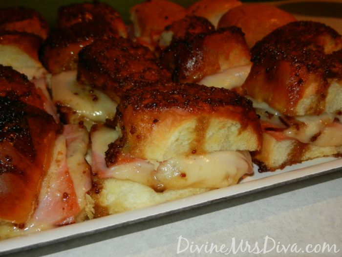 DivineMrsDiva.com - Party Appetizers: Baked Ham and Cheese Sandwiches