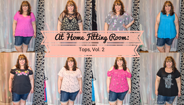 In her latest At Home Fitting Room post, Hailey reviews tops from Torrid, ThinkGeek, Her Universe, Lane Bryant, Catherines, Kohl’s, Weebox, and Custom Ink. - DivineMrsDiva.com #LaneBryant #Torrid #TorridInsider #ThinkGeek #HerUniverse #Catherines #Kohls #Weebox #Customink #Curvychiccloset #psblogger #plussizeblogger #styleblogger #plussizecasual #plussize #fittingroom  
