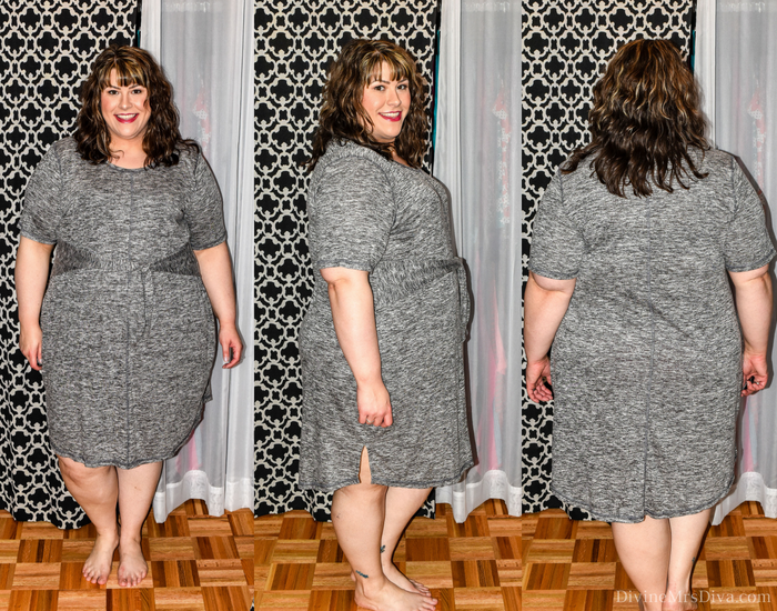 In today's post Hailey reviews tops from brands Torrid, Lane Bryant, JCPenney, Maurices, and Old Navy. (Lane Bryant Hacci Active Dress with Waist Tie) - DivineMrsDiva.com #LaneBryant #Torrid #TorridInsider #JCPenney #Xersion #SelfEsteem #oldnavy #oldnavyplus #maurices #psblogger #plussizeblogger #styleblogger #plussizefashion #plussize #plussizeclothing #fittingroom