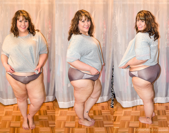 In today's post Hailey reviews lingerie, sleepwear, and panties from Hips and Curves, Torrid, and Lane Bryant. (Lane Bryant No-Show Hipster Panty with Lace) - DivineMrsDiva.com #LaneBryant #Torrid #TorridInsider #HipsandCurves #befullyyou #Ilovemyhipsandcurves #psblogger #plussizeblogger #styleblogger #plussizelingerie #plussize #fittingroom #plussizepanties 