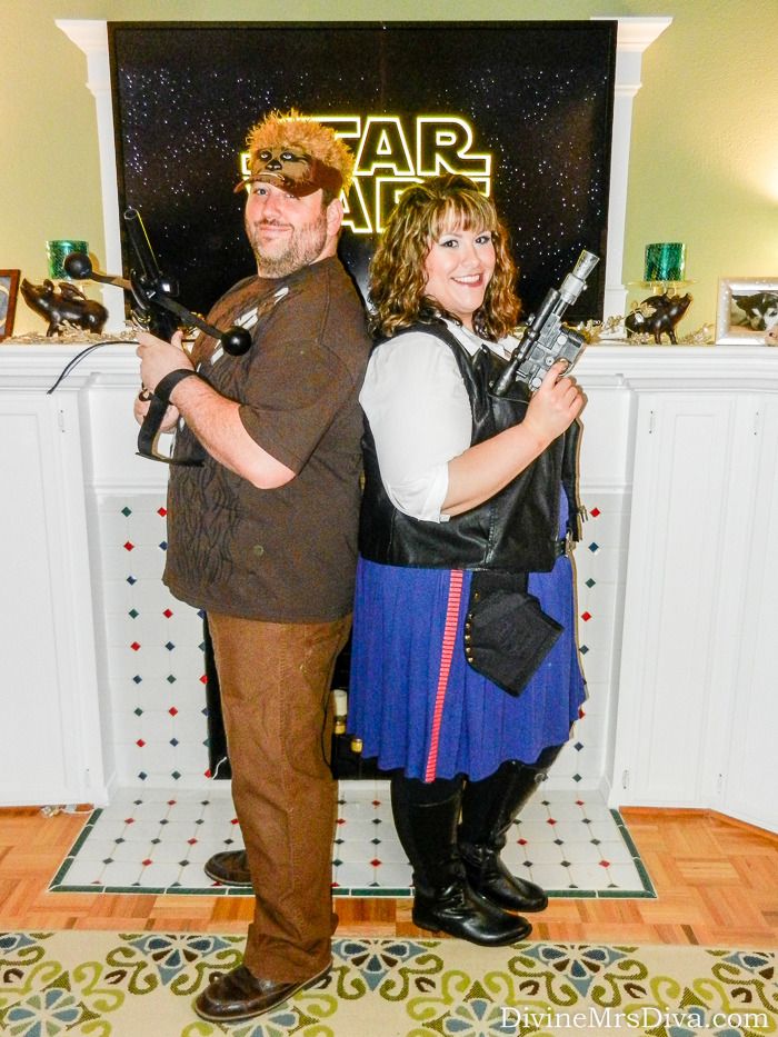 Halloween 2015: Han Solo and Chewbacca - DivineMrsDiva.com #plussize #StarWars #PlusSizeStarWarsCostumes #StarWarsCostumes #LadyHanSolo #HanSolo #psbloggers #plussizeblogger #DIY #DIYStarWars