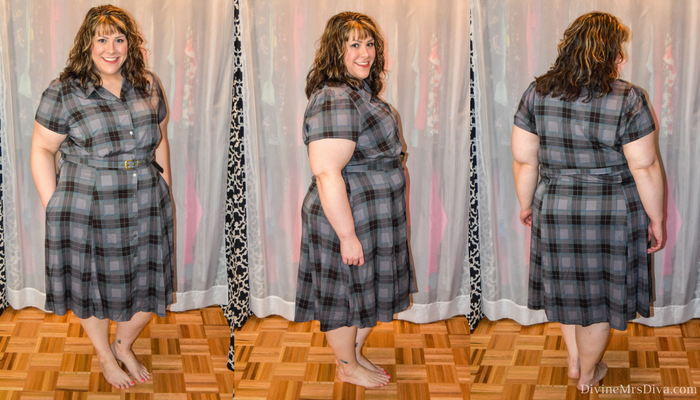 In today's At Home Fitting Room post, Hailey reviews dresses and jackets from Torrid, City Chic, Target, and Melissa McCarthy Seven7. (Torrid Outlander Mackenzie Tartan Shirt Dress) - DivineMrsDiva.com #Torrid #TorridInsider #CityChic #citychiconline #CCworldofcurves #Target #TargetStyle #MelissaMcCarthy #MelissaMcCarthySeven7 #psblogger #plussizeblogger #styleblogger #plussizefashion #plussize #plussizeclothing #fittingroom