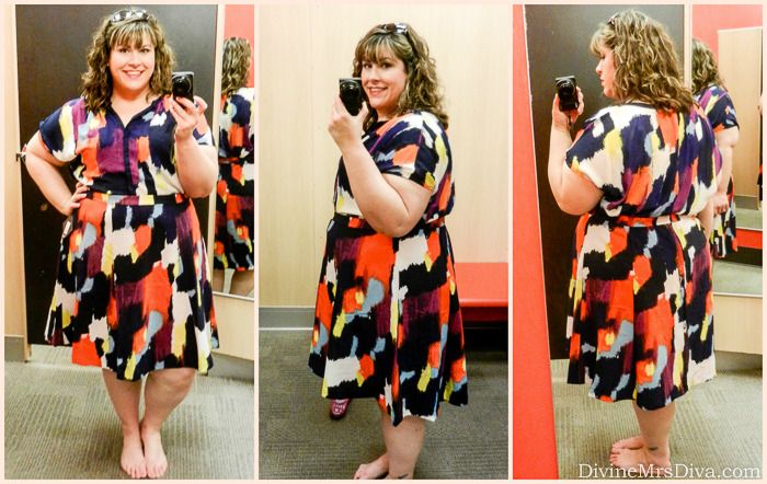 Hailey is trying on the Ava & Viv Multi-Color Skirt from Target. - DivineMrsDiva.com