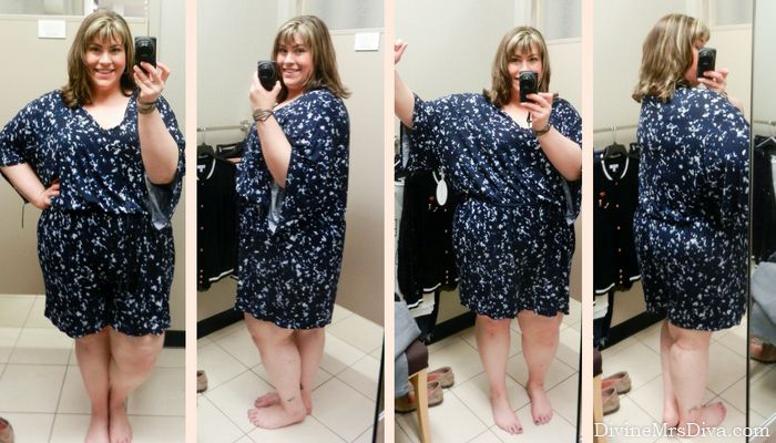 Hailey's trying on styles from JCPenney's Boutique+ and Ashley Nell Tipton collections (Boutique+ Knit Kimono Romper). - DivineMrsDiva.com #JCpenney #Boutique+ #AshleyNellTipton #fittingroom #plussizefittingroom #psblogger #plussizeblogger #styleblogger #plussizefashion #plussize #psootd #fall #style #plussizecasual