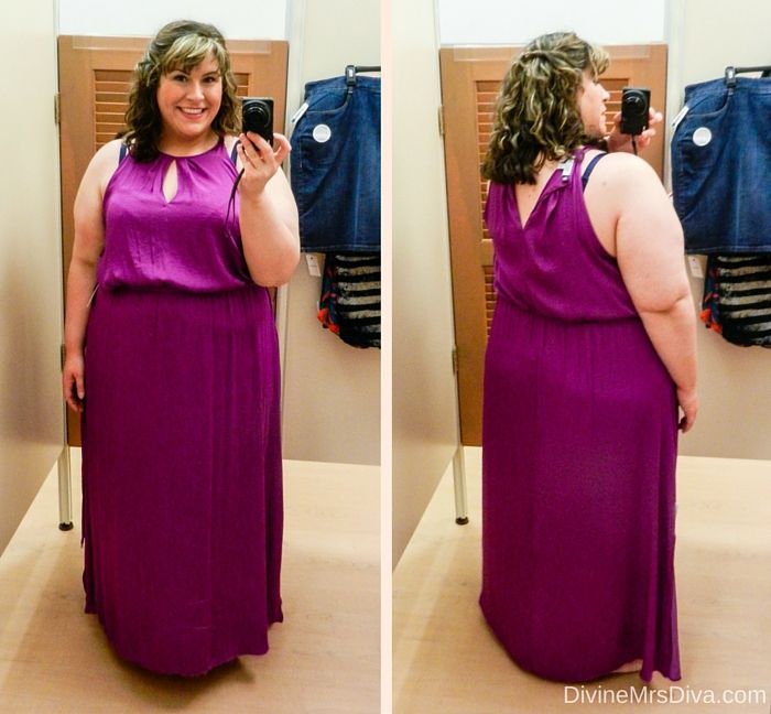 Hailey's trying on styles from Kohl's today on the blog. (Jennifer Lopez Maxi Dress) - DivineMrsDiva.com #Kohls #fittingroom #plussizefittingroom #psblogger #plussizeblogger #styleblogger #plussizefashion #plussize #psootd #SpringStyle #SummerStyle #plussizecasual