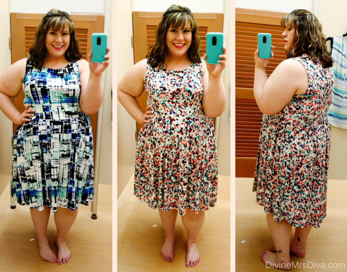 In The Fitting Room: Lane Bryant and Kohl's (Kohl's Apt. 9 Printed High-Low Hem Dress) - DivineMrsDiva.com #LaneBryant #Kohls #fittingroom #plussizefittingroom #psblogger #plussizeblogger #styleblogger #plussizefashion #plussize #psootd #SpringStyle #SummerStyle #plussizecasual
