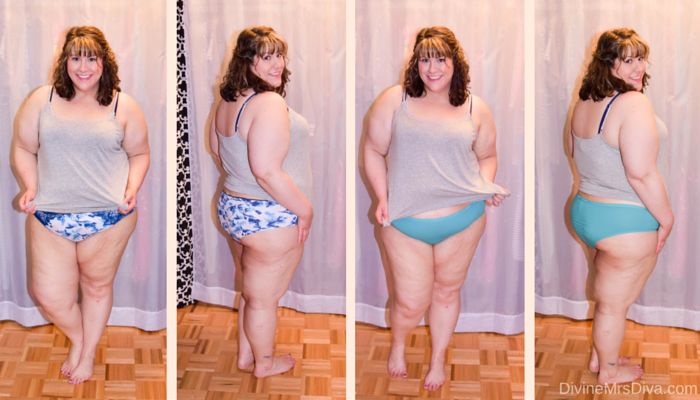 In today's reader requested post, Hailey talks review and fit of pajamas, activewear, swimwear, lingerie, and panties from her own wardrobe. (Lane Bryant Charmer Ruched-Back Cheeky Panty and Sassy Cotton Ruched-Back Cheeky Panty) - DivineMrsDiva.com #LaneBryant #Torrid #TorridInsider #OldNavy #HipsandCurves #fittingroom #plussizefittingroom #psblogger #plussizeblogger #styleblogger #plussizefashion #plussize #psootd #activewear #pajamas #swimwear #lingerie #panties #plussizecasual