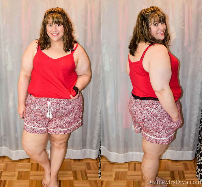 In today's post Hailey reviews a variety of clothing from recent purchases.  Brands include Lane Bryant, Torrid, City Chic, Eloquii, Hips and Curves, ModCloth, Loralette, Zulily. (Lane Bryant Cotton Cuffed Sleep Short) - DivineMrsDiva.com #LaneBryant #LaneBryantStyle #Torrid #TorridInsider #CityChic #Eloquii #XOQ  #HipsandCurves #Modcloth #Loralette  #Zulily #psblogger #plussizeblogger #styleblogger #plussizefashion #plussize #plussizeclothing #fittingroom