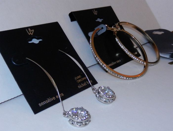 DivineMrsDiva.com - Shopping at Lane Bryant: Bezel Set Drop Earrings, Gold Hoop Earrings