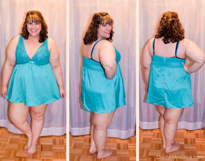 In today's reader requested post, Hailey talks review and fit of pajamas, activewear, swimwear, lingerie, and panties from her own wardrobe. (Lane Bryant Shimmer Lace Cup Chemise) - DivineMrsDiva.com #LaneBryant #Torrid #TorridInsider #OldNavy #HipsandCurves #fittingroom #plussizefittingroom #psblogger #plussizeblogger #styleblogger #plussizefashion #plussize #psootd #activewear #pajamas #swimwear #lingerie #panties #plussizecasual