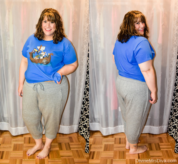 In today's post Hailey reviews a variety of clothing from recent purchases.  Brands include Kiyonna, Lane Bryant, Torrid, and Hips and Curves. (Lane Bryant Spa Active Jogger Capri) - DivineMrsDiva.com #Kiyonna #LaneBryant #Torrid #TorridInsider #Hipsandcurves #psblogger #plussizeblogger #styleblogger #plussizefashion #plussize #plussizeclothing #fittingroom