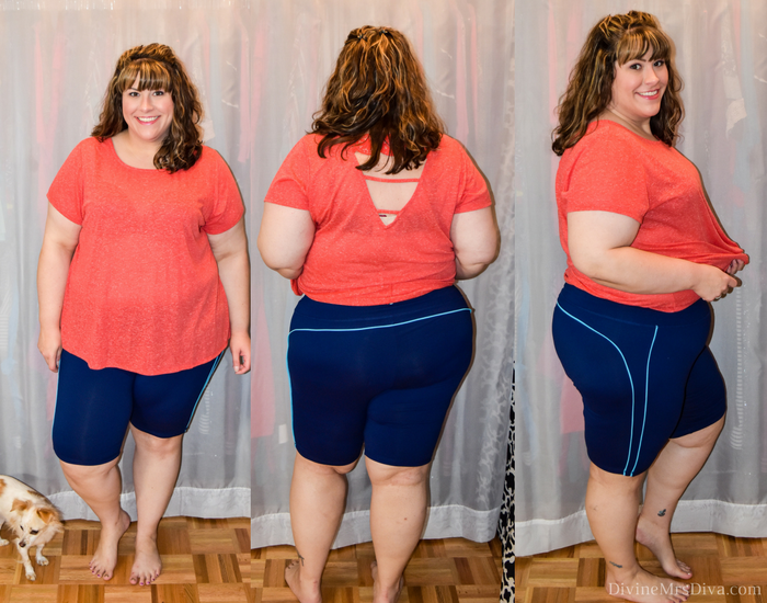 In today's post Hailey reviews a variety of clothing from recent purchases.  Brands include Lane Bryant, Torrid, City Chic, Eloquii, Hips and Curves, ModCloth, Loralette, Zulily. (Lane Bryant Wicking Active Knee Short) - DivineMrsDiva.com #LaneBryant #LaneBryantStyle #Torrid #TorridInsider #CityChic #Eloquii #XOQ  #HipsandCurves #Modcloth #Loralette  #Zulily #psblogger #plussizeblogger #styleblogger #plussizefashion #plussize #plussizeclothing #fittingroom