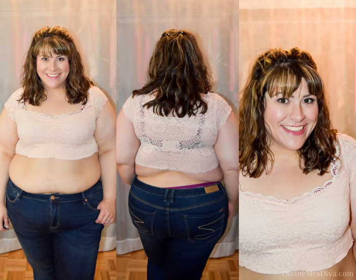 In today's post Hailey reviews a variety of clothing from recent purchases.  Brands include Lane Bryant, Torrid, City Chic, Eloquii, Hips and Curves, ModCloth, Loralette, Zulily. (Loralette Lace Cap Sleeve Bralette) - DivineMrsDiva.com #LaneBryant #LaneBryantStyle #Torrid #TorridInsider #CityChic #Eloquii #XOQ  #HipsandCurves #Modcloth #Loralette  #Zulily #psblogger #plussizeblogger #styleblogger #plussizefashion #plussize #plussizeclothing #fittingroom