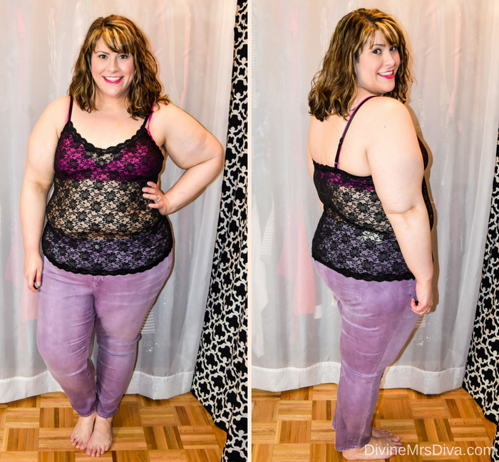 In today's plus size lingerie post, Hailey reviews bralettes from Torrid and Hips and Curves, and includes reviews of the All Lace Camisole and Two Piece Velvet Corset and Skirt Set from Hips and Curves. - DivineMrsDiva.com (Hips and Curves All Lace Camisole) #Torrid #TorridInsider #hipsandcurves #plussizelingerie #lingerie #bralettes #plussizebralettes #psblogger #plussizeblogger #styleblogger #plussizefashion #plussize #plussizeclothing 