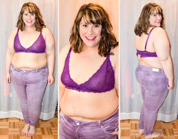 In today's plus size lingerie post, Hailey reviews bralettes from Torrid and Hips and Curves, and includes reviews of the All Lace Camisole and Two Piece Velvet Corset and Skirt Set from Hips and Curves. - DivineMrsDiva.com (Hips and Curves Lace Bralette with Ruffle) #Torrid #TorridInsider #hipsandcurves #plussizelingerie #lingerie #bralettes #plussizebralettes #psblogger #plussizeblogger #styleblogger #plussizefashion #plussize #plussizeclothing 
