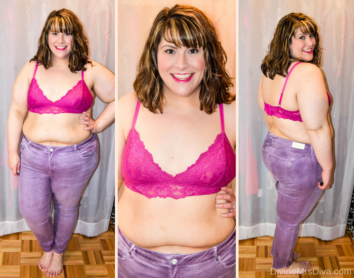 In today's plus size lingerie post, Hailey reviews bralettes from Torrid and Hips and Curves, and includes reviews of the All Lace Camisole and Two Piece Velvet Corset and Skirt Set from Hips and Curves. - DivineMrsDiva.com (Hips and Curves Savoir Faire Lace Bralette) #Torrid #TorridInsider #hipsandcurves #plussizelingerie #lingerie #bralettes #plussizebralettes #psblogger #plussizeblogger #styleblogger #plussizefashion #plussize #plussizeclothing 