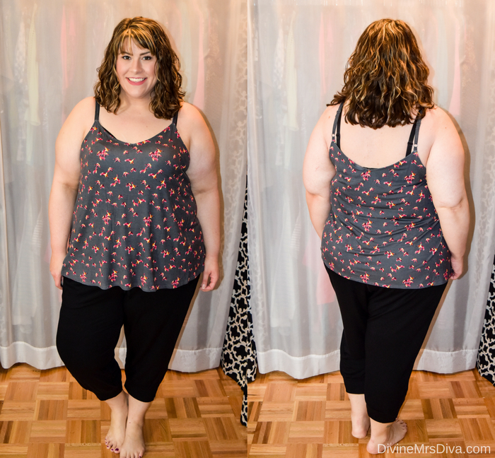 In today's post Hailey reviews a variety of clothing from recent purchases.  Brands include Kiyonna, Lane Bryant, Torrid, and Hips and Curves. (Torrid Bird Print Crochet Trim Swing Cami) - DivineMrsDiva.com #Kiyonna #LaneBryant #Torrid #TorridInsider #Hipsandcurves #psblogger #plussizeblogger #styleblogger #plussizefashion #plussize #plussizeclothing #fittingroom