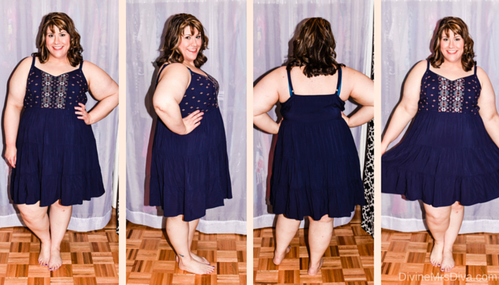 At Home Fitting Room: Lane Bryant, Torrid, Avenue, Old Navy (Torrid Embroidered Challis Sundress) - DivineMrsDiva.com #LaneBryant #Torrid #TorridInsider #OldNavy #Avenue #fittingroom #plussizefittingroom #psblogger #plussizeblogger #styleblogger #plussizefashion #plussize #psootd #SpringStyle #SummerStyle #plussizecasual