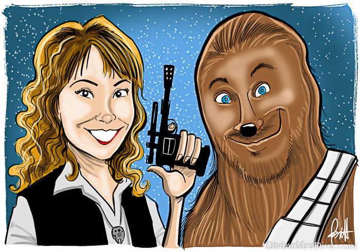 Happy Holidays 2015!!  Our card art done by Len Peralta. - DivineMrsDiva.com #starwars #ladyhansolo #geekchristmas #lenperalta