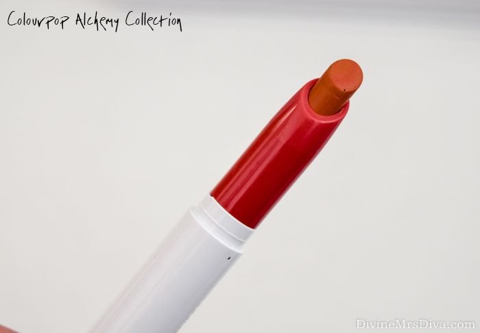 Colourpop Haul: Swatches and thoughts on the Jamie King Alchemy Collection, brow pencils, and more! (Polite Society Lippe Stix) - DivineMrsDiva.com #makeupjunkie #makeup #colourpop #colourpopswatches #cremegelliners #swatches #colourpopliners #swatch #beauty #jamiekingalchemy #browpencils #ColourpopBrowPencils #Eyeshadow #blush #highlighter #contour