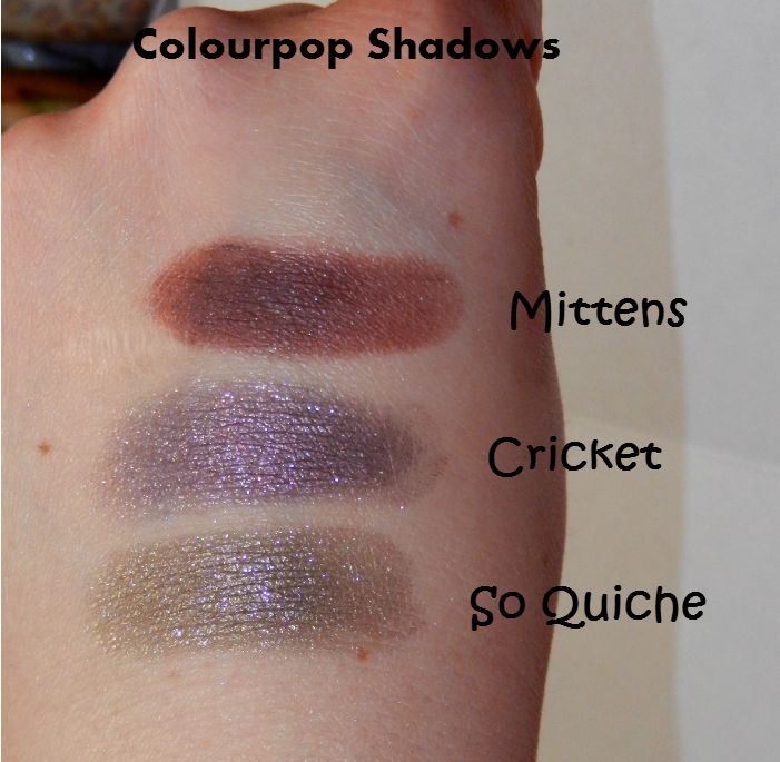 ColourPop Cosmetics: Review and Swatches (So Quiche, Cricket, Mittens) - DivineMrsDiva.com