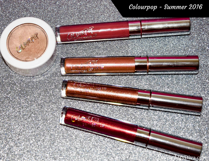 Colourpop Swatchfest: Swatches from Spring, Summer, Fall, and Holiday 2016 collection purchases, as well as regular products and colors, Kathleen Lights Collection, and Kaepop Collection. (Colourpop Summer 2016) - DivineMrsDiva.com #makeupjunkie #makeup #colourpop #colourpopswatches #swatches #swatch #beauty