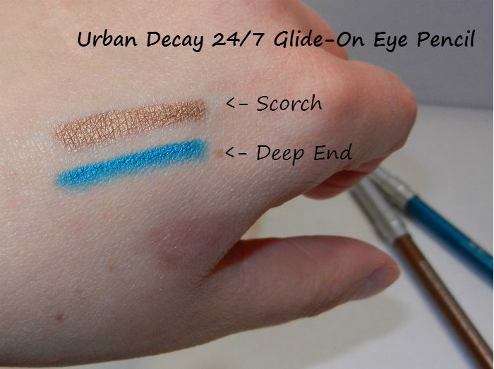 DivineMrsDiva.com - Urban Decay 24/7 Glide-On Eye Pencil in Deep End and Scorch