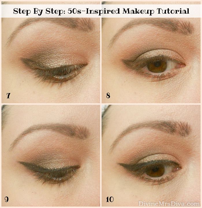  Getting Ready For The Holidays: A 50s-Inspired Beauty Look (Vintage Makeup Tutorial) - DivineMrsDiva.com #holiday #holidayparty #holidaydress #holidaymakeup #holidayhair #vintagehair #vintagemakeup #50s #vintageinspired  #wingedliner #retro #fifties #vintagebeauty #plussizeblogger #plussizefashion