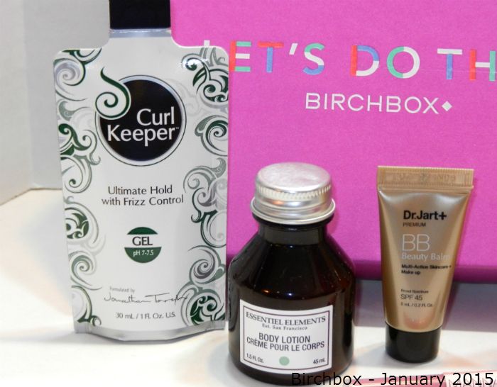 Birchbox Review: January 2015 (Curly Hair Solutions Curl Keeper Gel, Dr. Jart+ Premium Beauty Balm SPF 45+, Essentiel Elements Wake Up Rosemary Body Lotion) - DivineMrsDiva.com