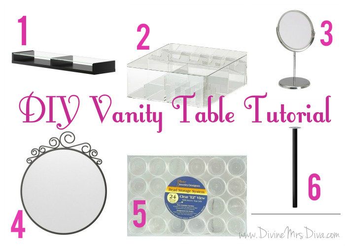 DIY Makeup Vanity Table Tutorial using parts from Ikea