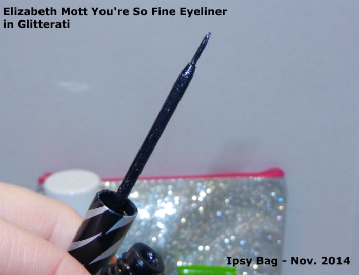 Ipsy Bag Review - November 2014 (Elizabeth Mott You're So Fine Eyeliner in Glitterati) DivineMrsDiva.com
