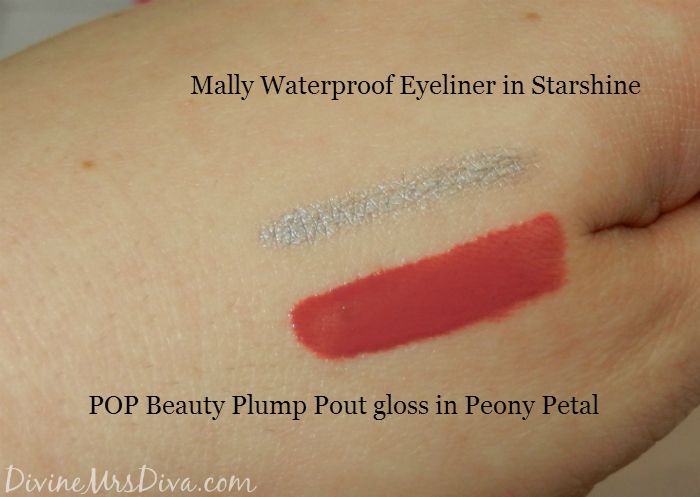 Ipsy February 2014 - POP Beauty Plump Pout Gloss in Peony Petal, Mally Beauty Evercolor Starlight Waterproof Eyeliner in Starshine