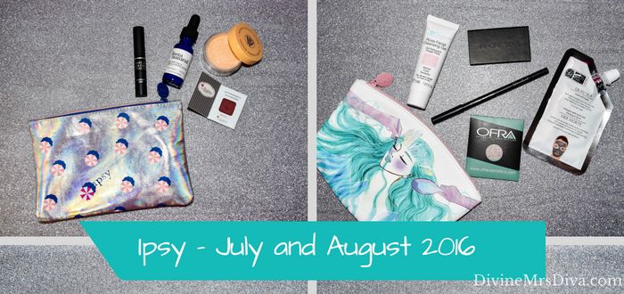Ipsy Bags for July and August 2016 - DivineMrsDiva.com #Ipsy #IpsyGlamBag #beautybag #beautybox #subscription #beautysubscription #makeup #skincare #theBalm #MakeUpForEver #mufe #InstaNatural #BellaPierre #Rodial #Japonesque #Ofra #TheOrganicPharmacy #GlobalBeautyCare 