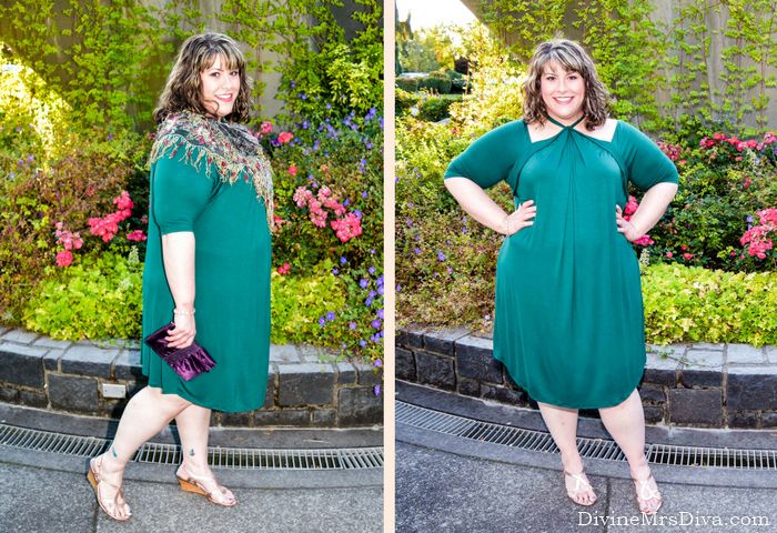 In today's post Hailey reviews the Serenade Swing Dress from Kiyonna, creating two looks - an evening out and a more casual fall day.- DivineMrsDiva.com #Kiyonna #KiyonnaStyle #KiyonnaPlusYou #psblogger #plussizeblogger #styleblogger #plussizefashion #plussize #psootd #ootd #plussizeclothing #outfit #spring #summer #fall #style #plussizecasual #swingdress #datenight #weddingstyle #Avenue #Catherines #CatherinesStyle