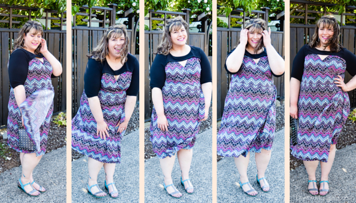 {Outtakes} Hailey celebrated Mother's Day in style in the Winsome Wrap Dress from Kiyonna.  Read her review on the blog - DivineMrsDiva.com  #KiyonnaStyle #Kiyonna #KiyonnaPlusYou #wrapdress #plussizewrapdress #psblogger #plussizeblogger #styleblogger #plussizefashion #plussize #psootd #SpringStyle #workstyle #summerstyle #chevron