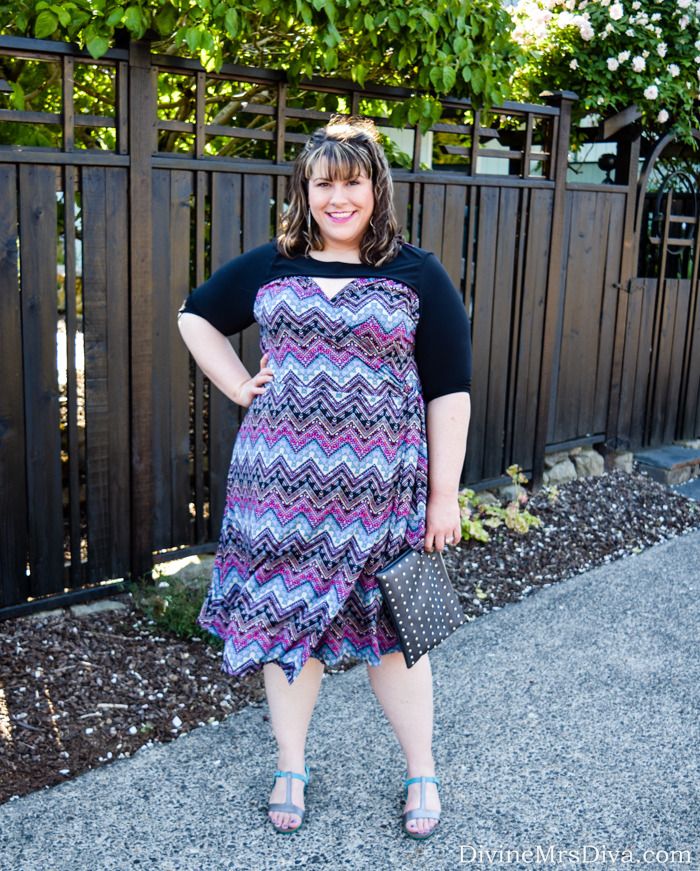 Hailey celebrated Mother's Day in style in the Winsome Wrap Dress from Kiyonna.  Read her review on the blog - DivineMrsDiva.com  #KiyonnaStyle #Kiyonna #KiyonnaPlusYou #wrapdress #plussizewrapdress #psblogger #plussizeblogger #styleblogger #plussizefashion #plussize #psootd #SpringStyle #workstyle #summerstyle #chevron