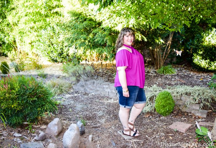 In today's post, Hailey reviews the Florence Flair Halter Top from Kiyonna and styles it four ways, showcasing this tops versatility by utilizing a variety of denim styles. - DivineMrsDiva.com #Kiyonna #KiyonnaStyle #KiyonnaPlusYou #CrocsSandal #Crocs #CharmingCharlie #lanebryant #lanestyle #eShakti #psblogger #plussizeblogger #styleblogger #plussizefashion #plussize #psootd #ootd #plussizeclothing #outfit #spring #summer #fall #style #plussizecasual #haltertop #denim #chambray #datenight