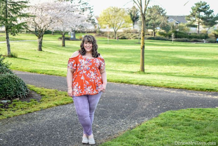 In today’s post, Hailey puts her formula for a casual ensemble to work, donning a colorful spring outfit for her first Afternoon Live appearance. - DivineMrsDiva.com #Torrid #TorridInsider #Slink #SlinkJeans  #CobbHill #RoseGold #InPink #LaneBryant #OldNavy #psblogger #plussizeblogger #styleblogger #plussizefashion #plussize #psootd #ootd #plussizeclothing #outfit #style #plussizecasual #spring #springstyle