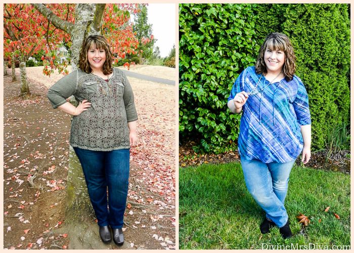 Catherines Denim Debut: Hailey is wearing the Right Fit Jean (Moderately Curvy) and Girlfriend Jean from @CatherinesPlus. – DivineMrsDiva.com #catherines #ilovecatherines #denimdebut #plussize #plusfashion #fallfashion #denim #plussizefashion #styleblogger #fashionblogger #plussizeblogger #psootd