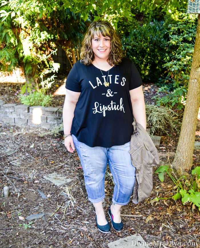 Today on the blog, Hailey reviews this JCPenney's Boutique+ Graphic Tee, styled for a sunny fall day.- DivineMrsDiva.com #JCpenney #Boutique+ #Crocs #Torrid #TorridInsider #LaneBryant #LaneStyle #psblogger #plussizeblogger #styleblogger #plussizefashion #plussize #psootd #fall #style #plussizecasual