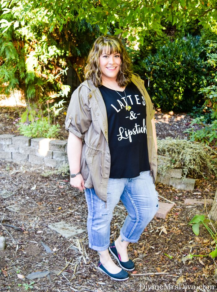 Today on the blog, Hailey reviews this JCPenney's Boutique+ Graphic Tee, styled for a sunny fall day.- DivineMrsDiva.com #JCpenney #Boutique+ #Crocs #Torrid #TorridInsider #LaneBryant #LaneStyle #psblogger #plussizeblogger #styleblogger #plussizefashion #plussize #psootd #fall #style #plussizecasual