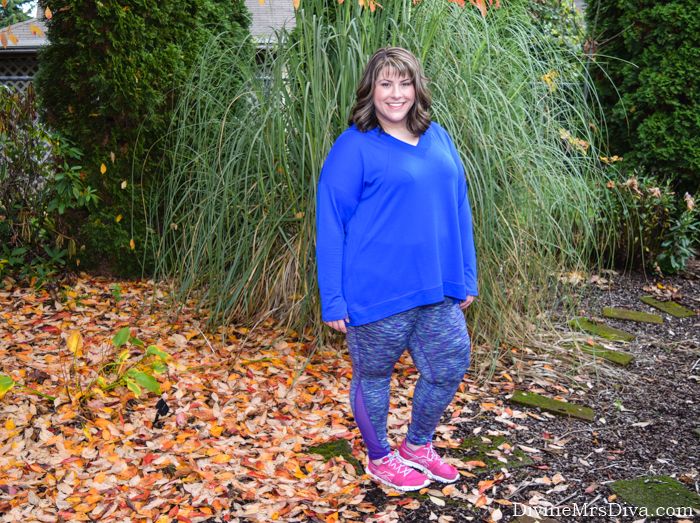 In today's post, Hailey reviews the LIVI Active Pullover Active Tunic from Lane Bryant and Wicking Spacedye Leggings, perfect for workouts and lounging alike! - DivineMrsDiva.com #psblogger #plussizeblogger #styleblogger #plussizefashion #plussize #psootd #ootd #plussizeclothing #outfit #spring #winter #fall #style #activewear #plussizecasual #lanestyle #lanebryant #reebok