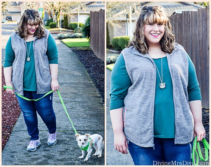 Hailey is wearing the Performance Fleece Zip Vest from Old Navy, 3/4 Sleeve Pocket Tee and skinny jeans from Lane Bryant, and Reebok DMX Ride shoes. - DivineMrsDiva.com #OldNavy #LaneBryant #Reebok #OldNavyStyle #plussize #plussizeblogger #psblogger #psootd #plussizecasual #styleblogger #plussizefashion